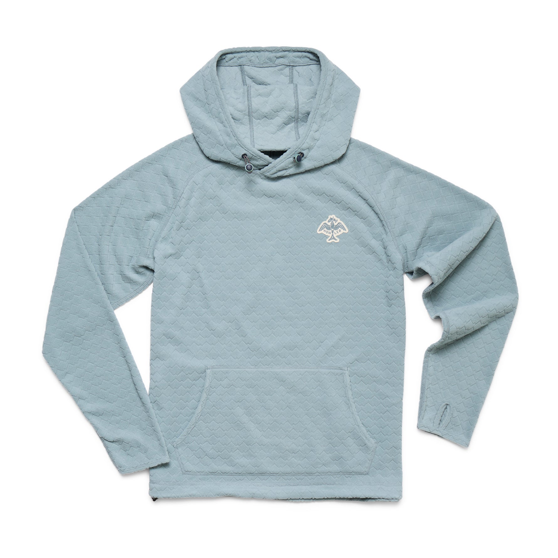 Palo Duro Fleece Hoodie- Mountain Grid Iron Blue